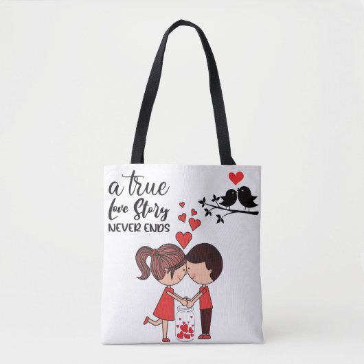 Liebesgeschichte-Tasche Tasche (Vorderseite)
