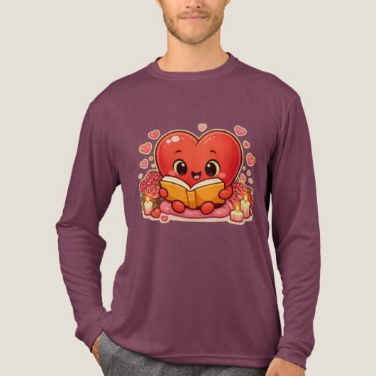 Liebesgeschichten beginnen im Herzen Tri-Blend Shirt (Vorderseite)