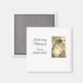 Liebesgeweih-Beerdigung hinzufügen Haustiernamensf Magnet (Vorderseite/Rückseite)