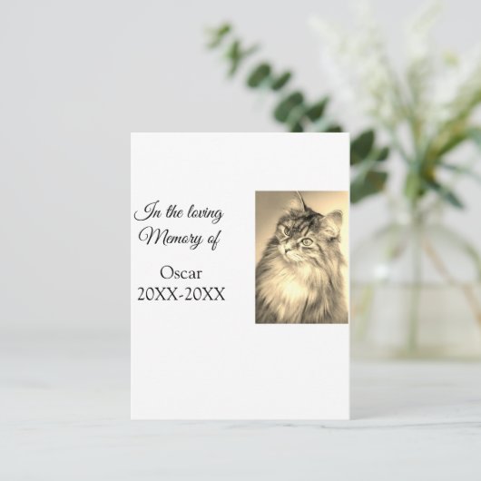 Liebesgeweih-Beerdigung hinzufügen Haustiernamensf Postkarte (Stehend Vorderseite)