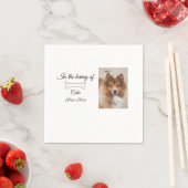 Liebesgeweih-Beerdigung hinzufügen Haustiernamensf Serviette (Beispiel)