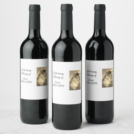 Liebesgeweih-Beerdigung hinzufügen Haustiernamensf Weinetikett (Flaschen)