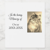 Liebesgeweih-Beerdigung hinzufügen Haustiernamensf Weinetikett (Einzelnes Label)