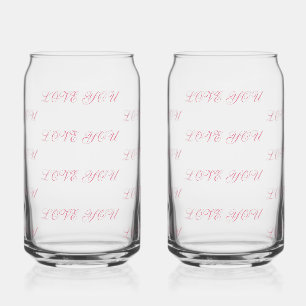 Liebesglas   Romantisches Trinkglas  Dosenglas