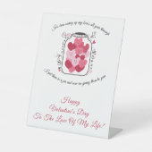 Liebesglas Valentinstag Sockelschild (Vorderseite)