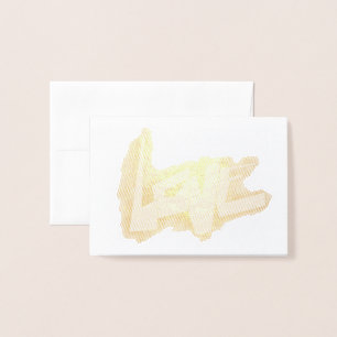Liebesgraffiti lila grün mint typografie punkte folienkarte