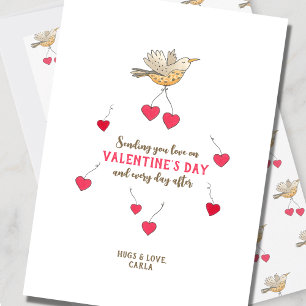 Liebesgrüße zum Valentinstag Feiertagskarte