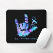 Liebeshandzeichen Selbstmordpräventions-Bewusstsei Mousepad (Mit Mouse)