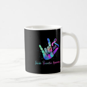 Liebeshandzeichen Selbstmordpräventionsbewusstsein Kaffeetasse