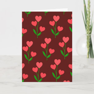 Liebesherz-Blumendesign-Karte Karte