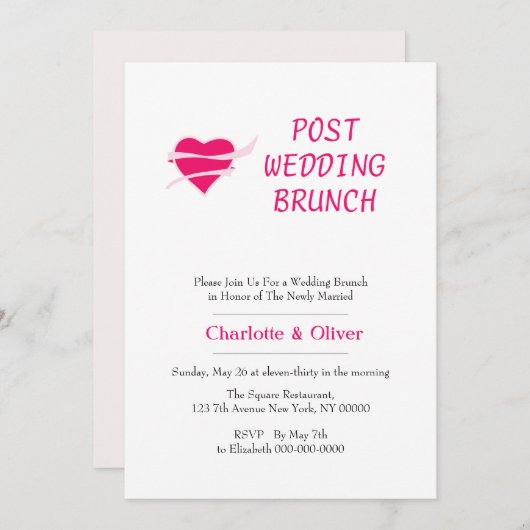 Liebesherz Einladung (Vorne/Hinten)