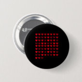 Liebesherz Grafik 67 Herzen Muster 67 Valentinstag Button (Vorne & Hinten)