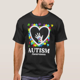 Liebesherz Hand Puzzleteil Autismus-Bewusstseins-M T-Shirt
