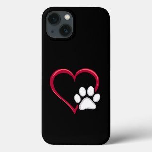Liebesherz Hundepfote Valentinstag Hunde Liebhaber Case-Mate iPhone Hülle