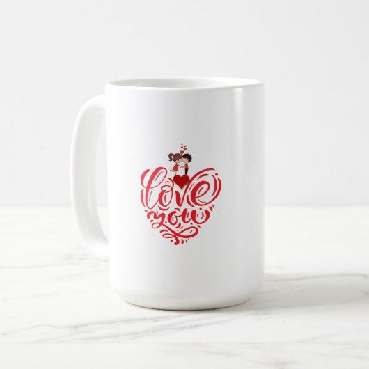 Liebesherz-Kaffeetasse Kaffeetasse (Vorderseite Links)