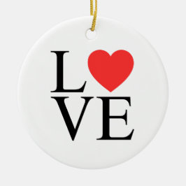 Liebesherz keramik ornament
