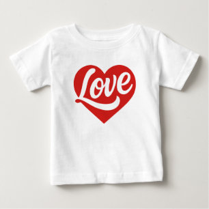 Liebesherz-Logo – rotes romantisches Symbol Baby T-shirt