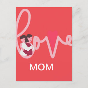 Liebesherz Mama personalisiert Valentinstag Postkarte