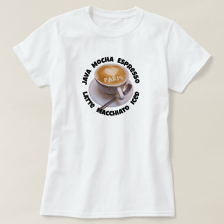 Liebesherz Paris Cappuccino Kaffeetasse T-Shirt