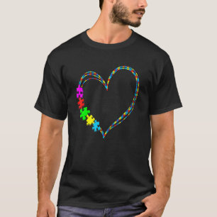 Liebesherz-Puzzleteil Süße Autismus-Bewusstseinsmo T-Shirt