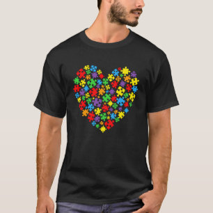 Liebesherz-Puzzleteil Valentinstag Autismus-Bewuss T-Shirt