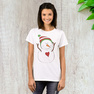 Liebesherz Schneemann T-Shirt
