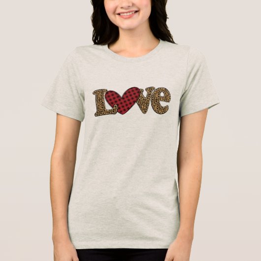 Liebesherz Tri-Blend Shirt (Vorderseite)