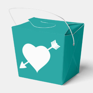 Liebesherz Türkis und Weiß Liebesherz Hochzeitsfei Geschenkschachtel