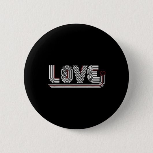 Liebesherz Valentinsdesign Button (Vorderseite)