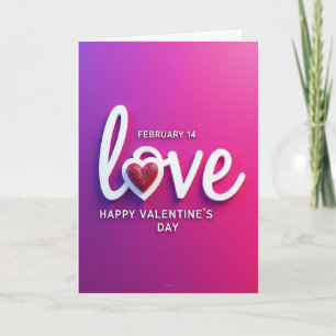 Liebesherz Valentinstag-Grußkarte Karte