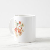 Liebesherzen im Wasserfarben-Klassik-Stil Becher Kaffeetasse (Vorderseite Links)