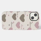 Liebesherzen iPhone Hülle (Rückseite (Horizontal))