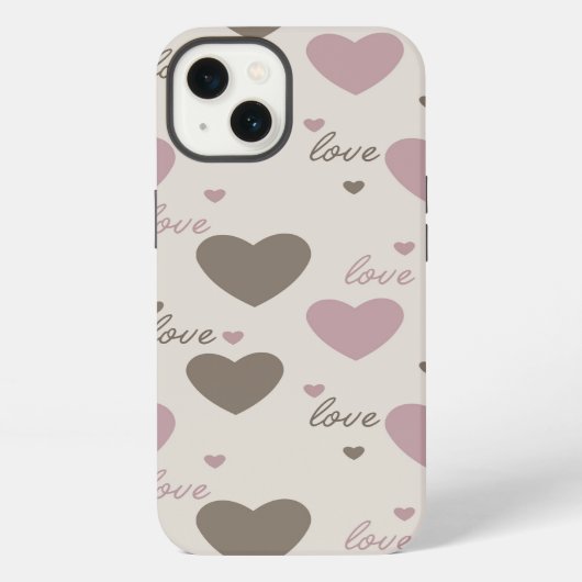 Liebesherzen iPhone Hülle (Rückseite)