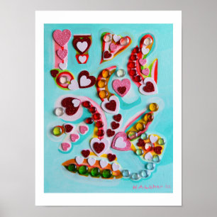 Liebesherzen Kunst Poster
