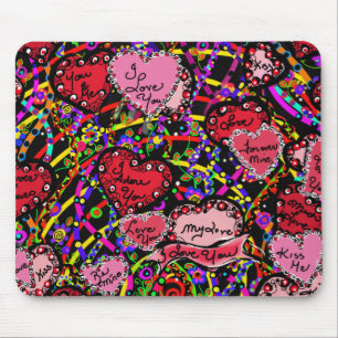 Liebesherzen Mousepad
