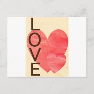 Liebesherzen Postkarte
