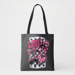 Liebesherzen und Kirschen Valentinsbogen Tasche