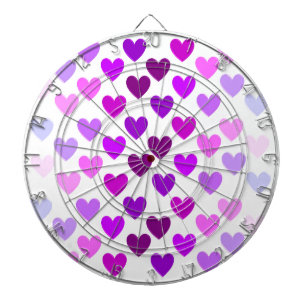 Liebesherzen Valentinstag romantisch monochrom Dartscheibe
