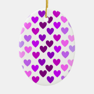 Liebesherzen Valentinstag romantisch monochrom Keramikornament