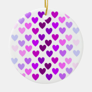 Liebesherzen Valentinstag romantisch monochrom Keramikornament