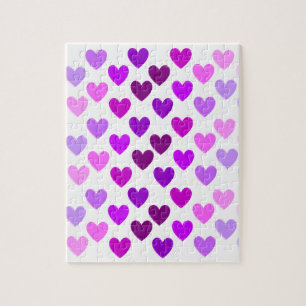 Liebesherzen Valentinstag romantisch monochrom Puzzle