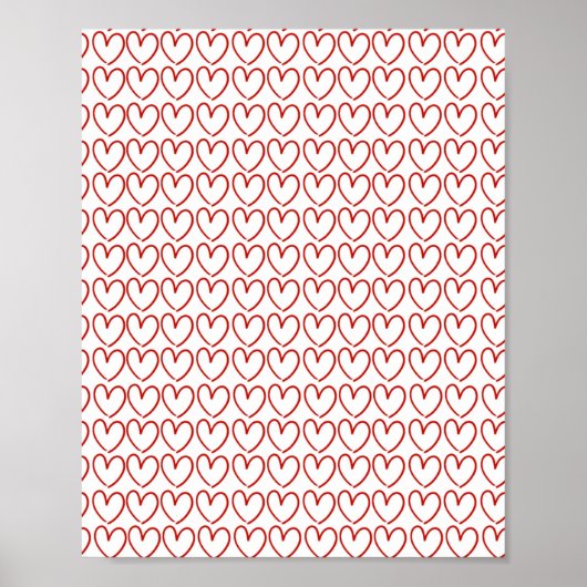 Liebesherzmuster Poster (Vorne)