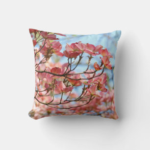 Liebeshochzeit Kissen Rosa Dogwood Blauer Himmel