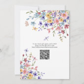 Liebeshochzeit Libellen QR-Code Brautparty Einladung (Rückseite)