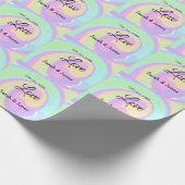 Liebeshochzeitspaar farbenfrohes Bohpattern Geschenkpapier (Ecke)