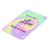 Liebeshochzeitspaar farbenfrohes Bohpattern Magnet (Linke Seite)