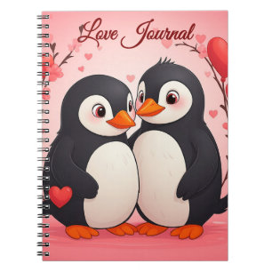 Liebesjournal - Pinguin Liebesnotizbuch Notizblock