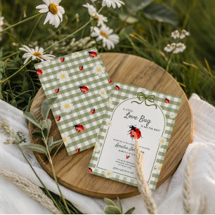 Liebeskäfer-Baby-Shower-Einladung Einladung