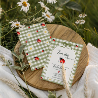Liebeskäfer-Baby-Shower-Einladung Einladung