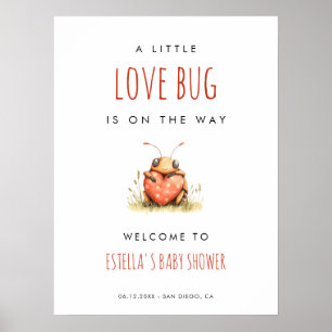 Liebeskäfer-Baby-Shower-Einladung Poster